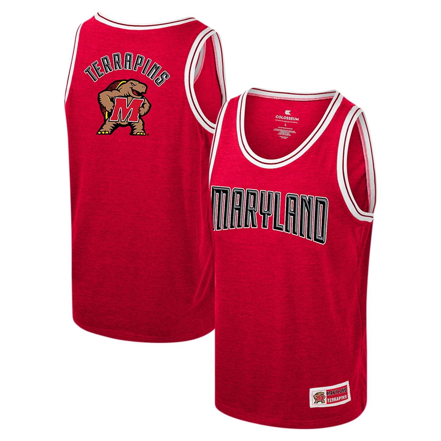 Youth Colosseum Red Maryland Terrapins Shooting Tank Top