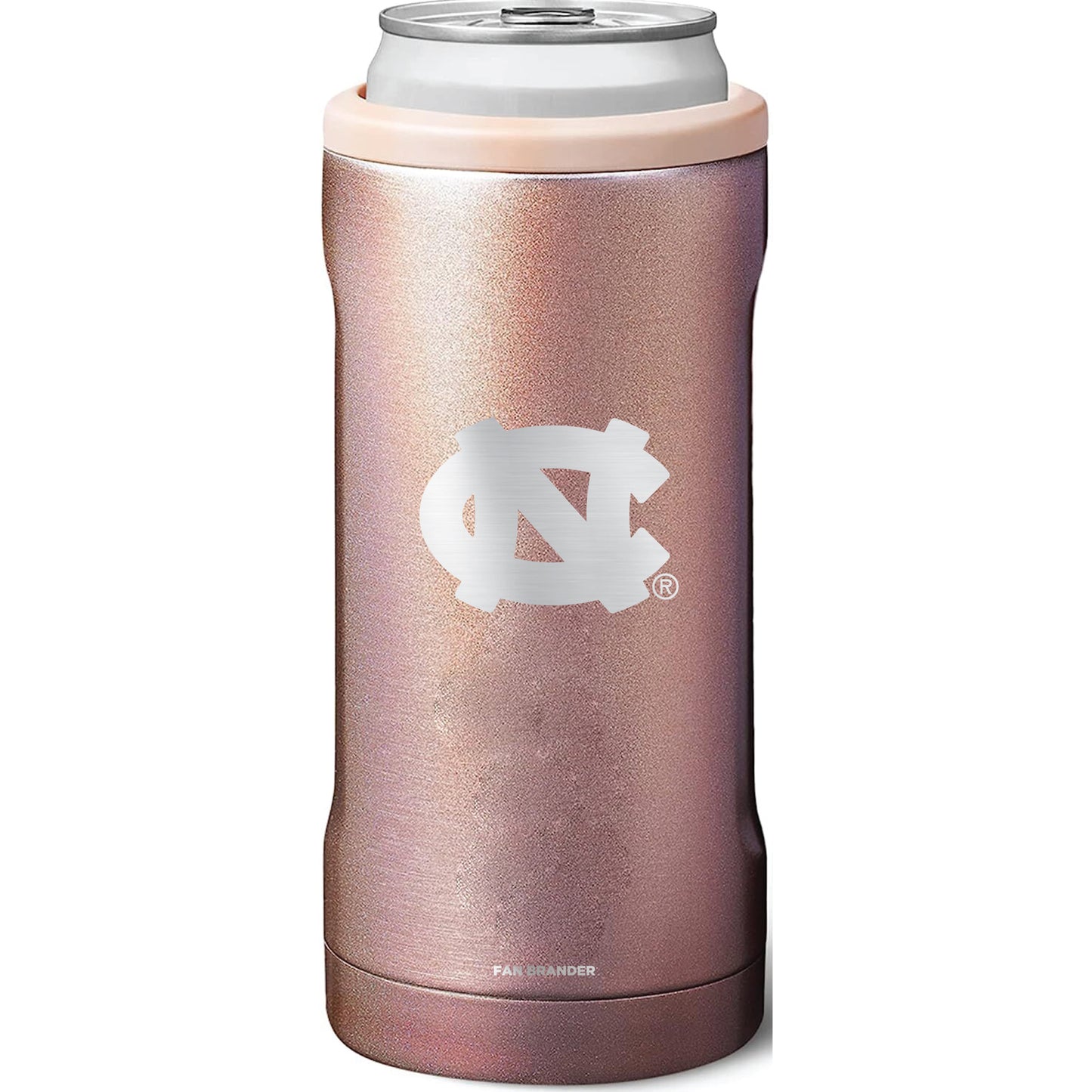 BruMate North Carolina Tar Heels 12oz. Primary Mark Glitter Slim Can Cooler