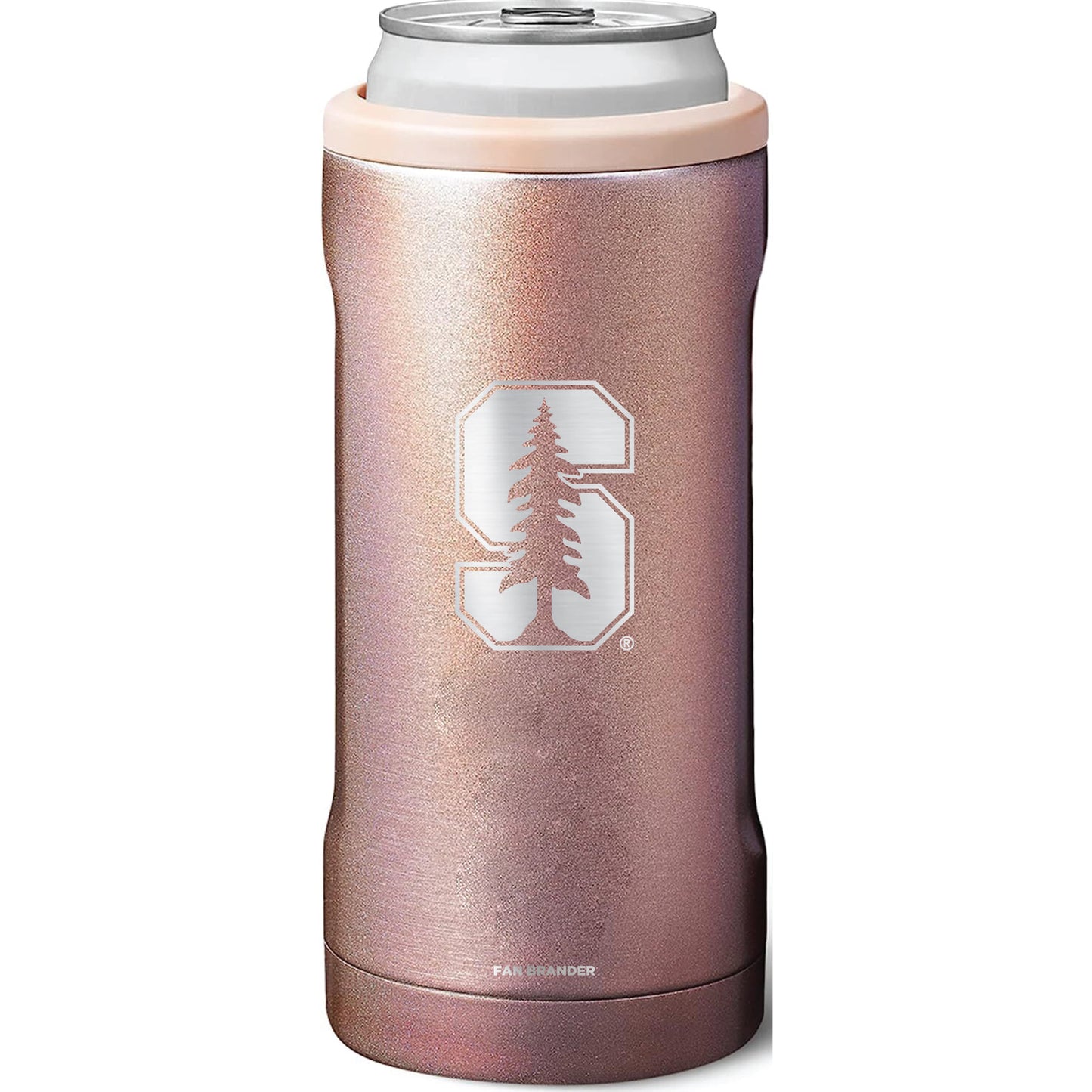BruMate Stanford Cardinal 12oz. Primary Mark Glitter Slim Can Cooler