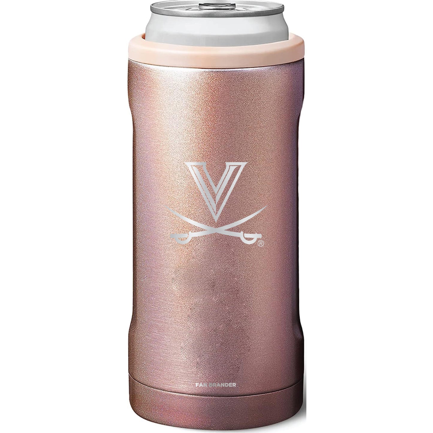 BruMate Virginia Cavaliers 12oz. Primary Mark Glitter Slim Can Cooler