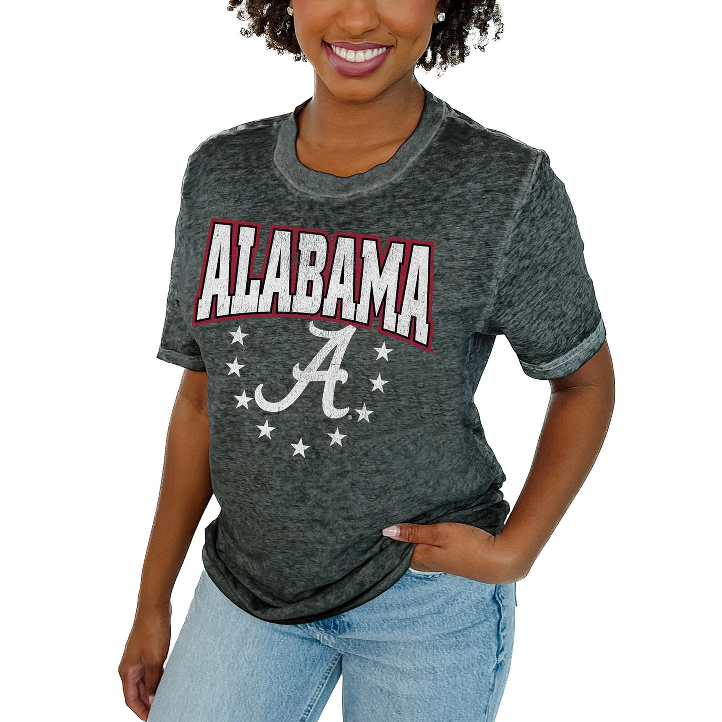 Women's Gameday Couture  Charcoal Alabama Crimson Tide Sprint T-Shirt