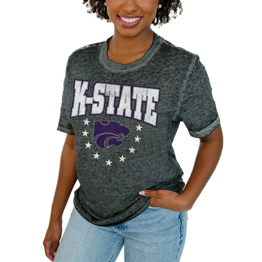 Women's Gameday Couture  Charcoal Kansas State Wildcats Sprint T-Shirt