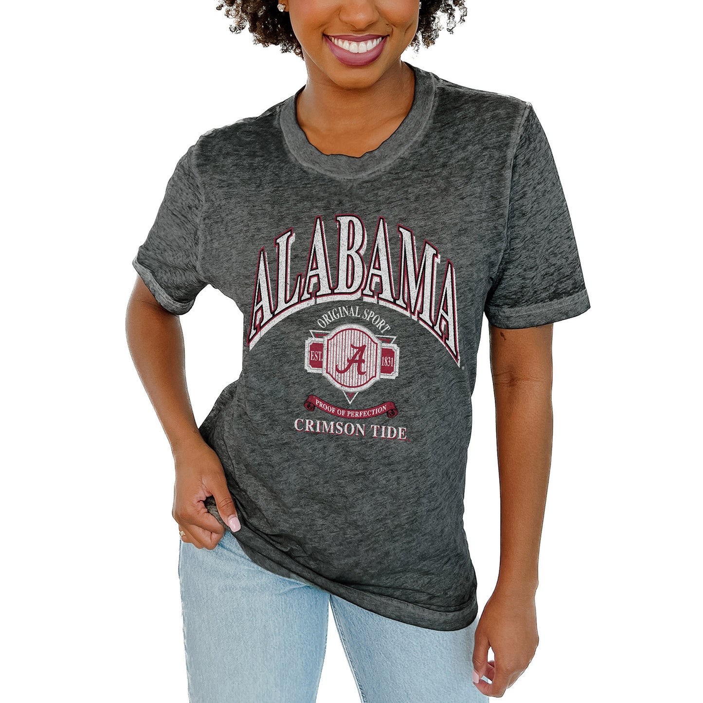 Women's Gameday Couture  Charcoal Alabama Crimson Tide Switch T-Shirt