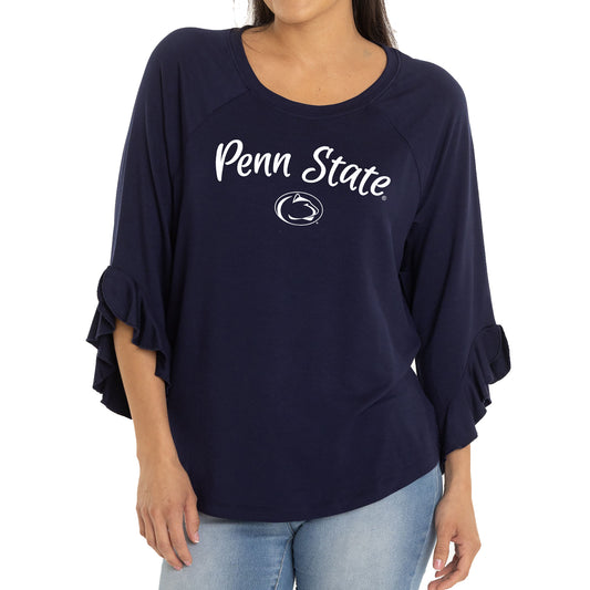 Women's  Navy Penn State Nittany Lions Renata 3/4-Sleeve T-Shirt