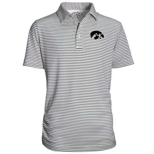 Youth Garb  Charcoal Iowa Hawkeyes Carson Polo