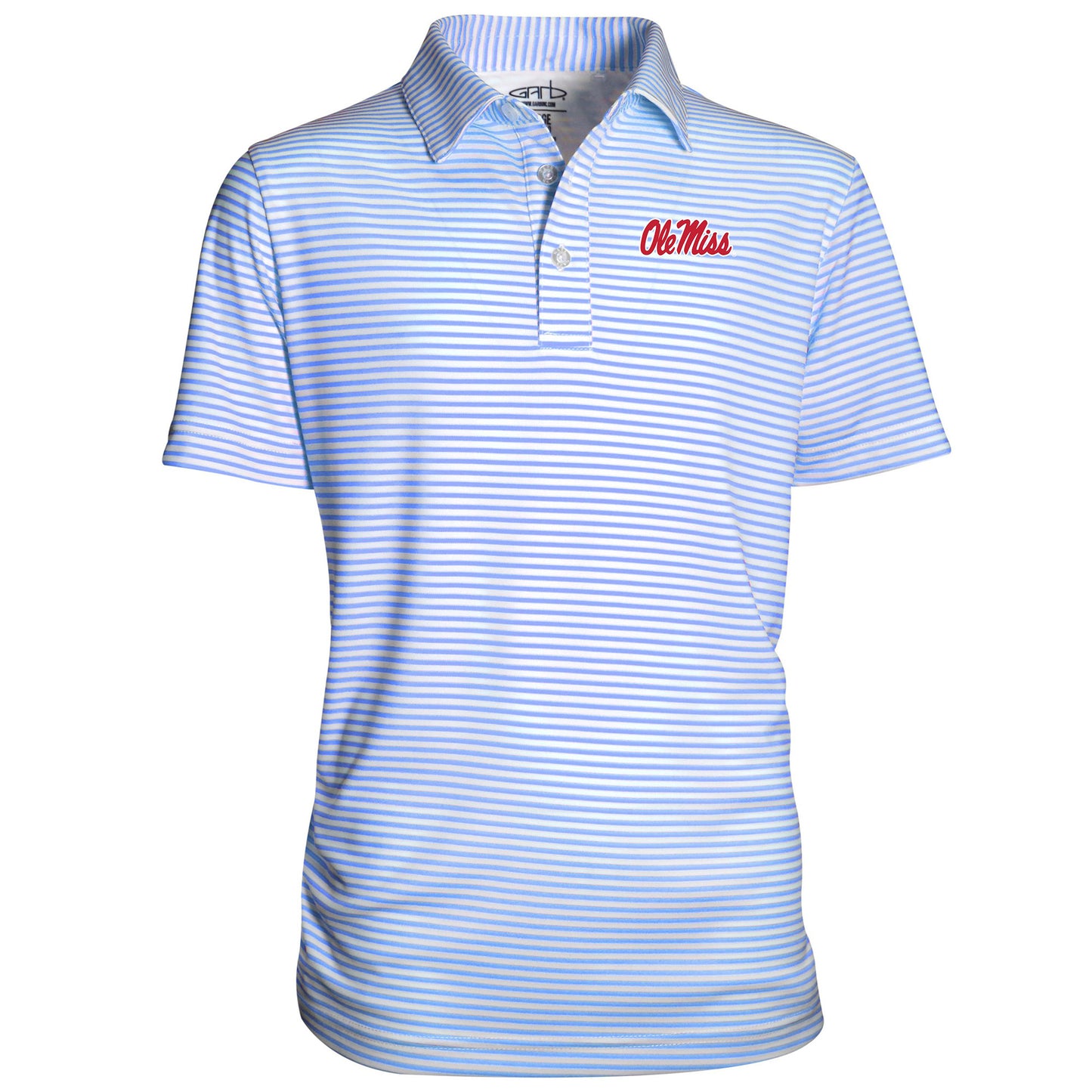 Youth Garb Powder Blue Ole Miss Rebels Carson Polo