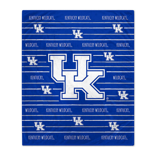 Kentucky Wildcats 50'' x 60'' Logo Stripe Flannel Fleece Blanket