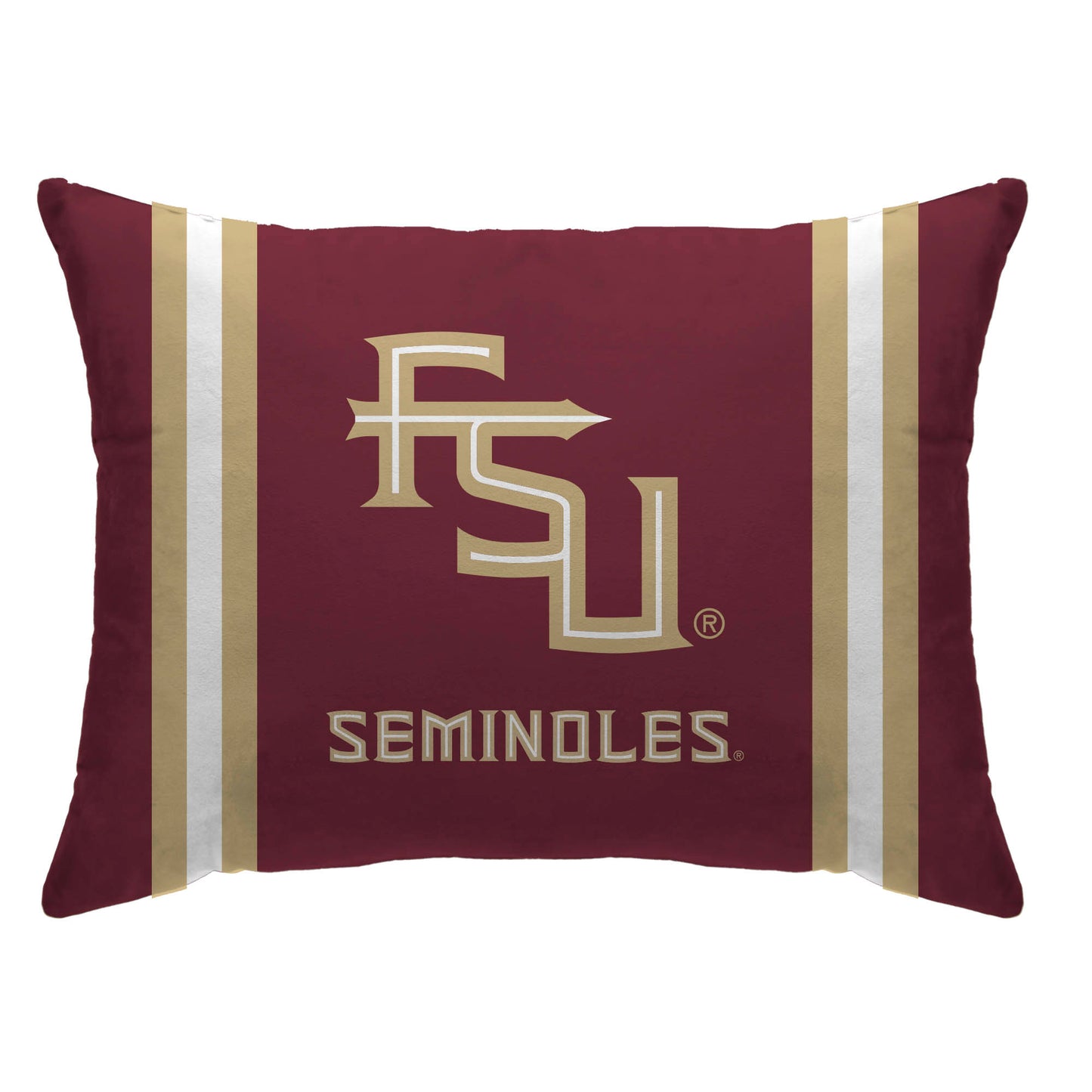 Florida State Seminoles 20" x 26" Standard Stripe Logo Micro Plush Bed Pillow Cover