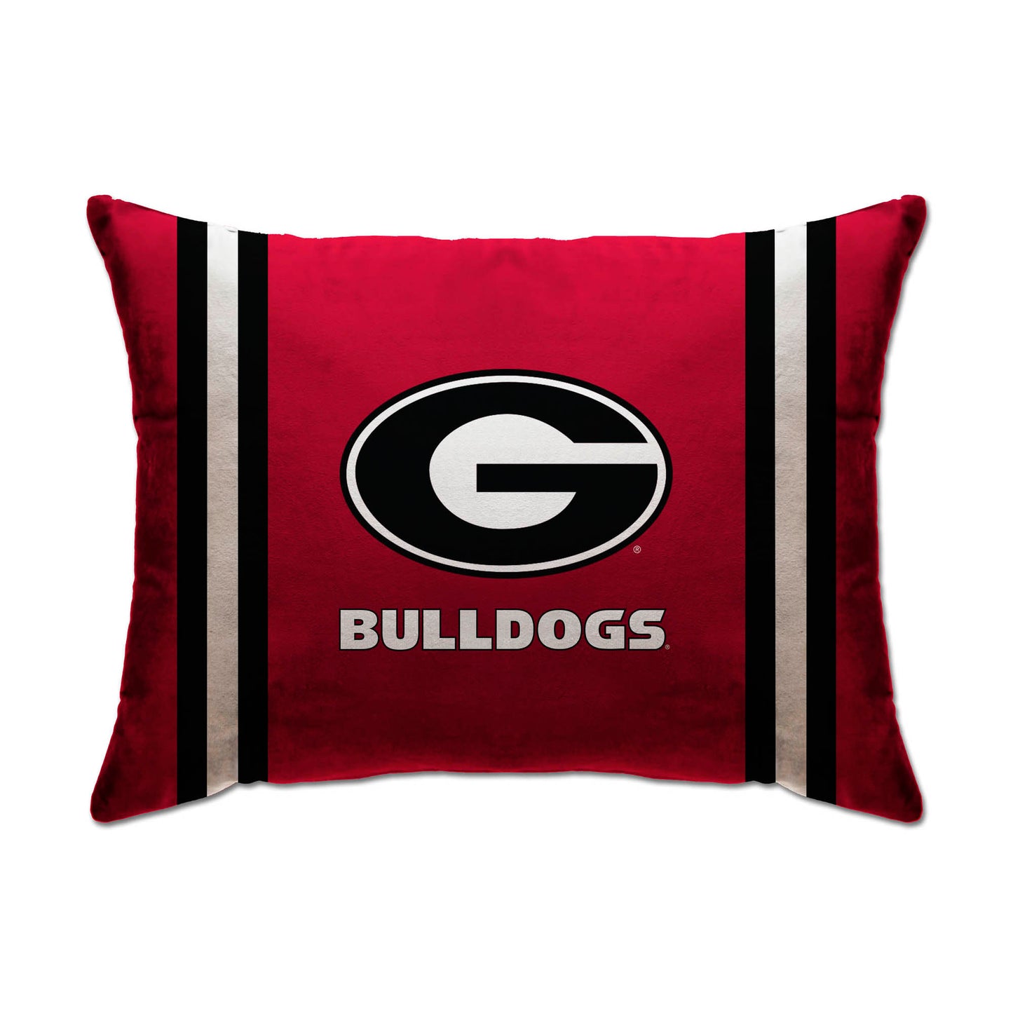 Georgia Bulldogs 20" x 26" Standard Stripe Logo Micro Plush Bed Pillow Cover