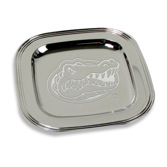 Florida Gators 8" x 8" Silver Plated Serving Tray