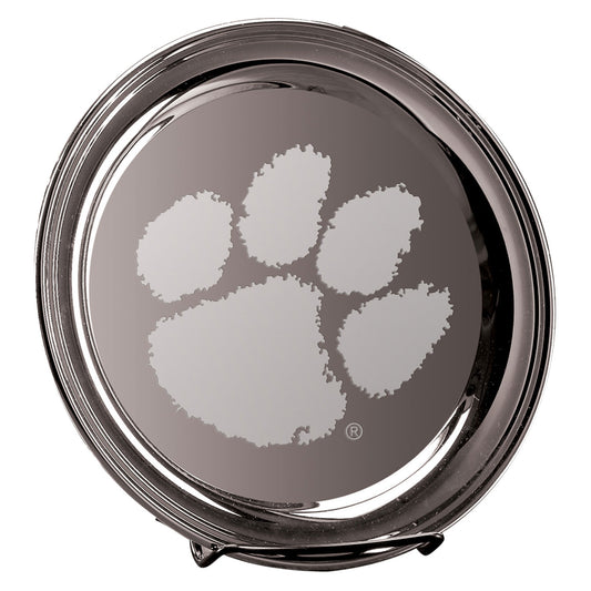 Clemson Tigers 10" Silver Plated Commemorative Tray