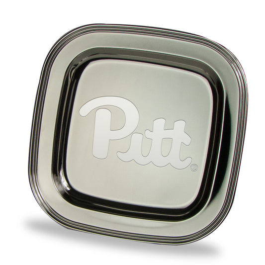 Pitt Panthers 11.5" x 11.5" Elegant Silver Plated Square Tray