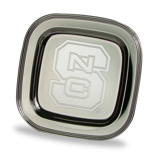 NC State Wolfpack 11.5" x 11.5" Elegant Silver Plated Square Tray