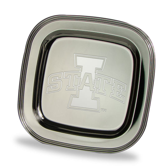 Iowa State Cyclones 11.5" x 11.5" Elegant Silver Plated Square Tray