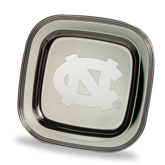 North Carolina Tar Heels 11.5" x 11.5" Elegant Silver Plated Square Tray