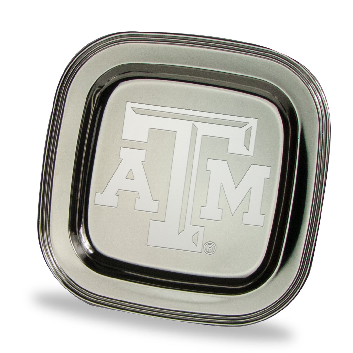 Texas A&M Aggies 11.5" x 11.5" Elegant Silver Plated Square Tray