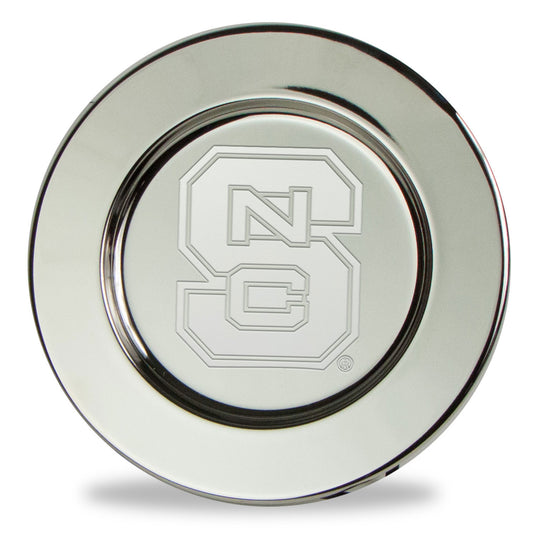 NC State Wolfpack 6" Elegant Silver Plated Round Serving Tray