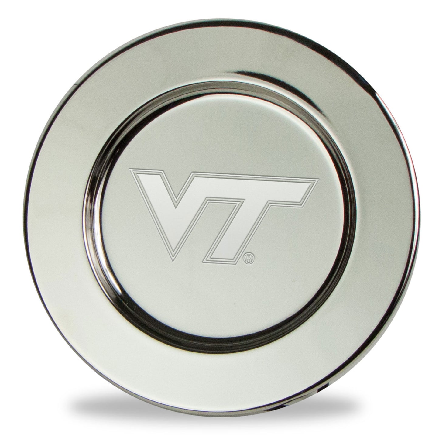 Virginia Tech Hokies 6" Elegant Silver Plated Round Serving Tray