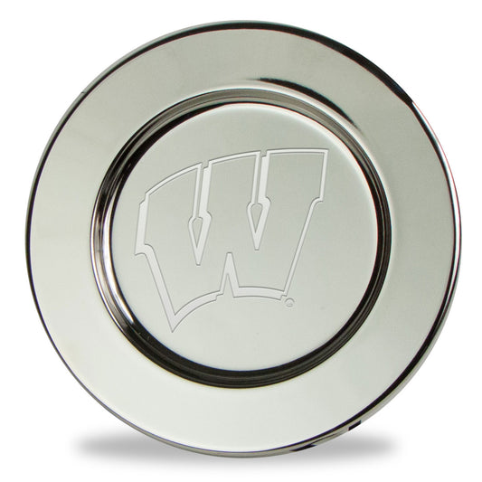 Wisconsin Badgers 6" Elegant Silver Plated Round Serving Tray