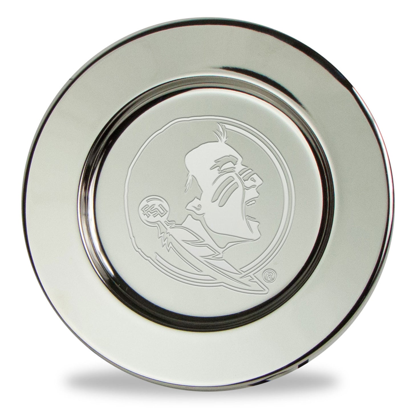 Florida State Seminoles 6" Elegant Silver Plated Round Serving Tray