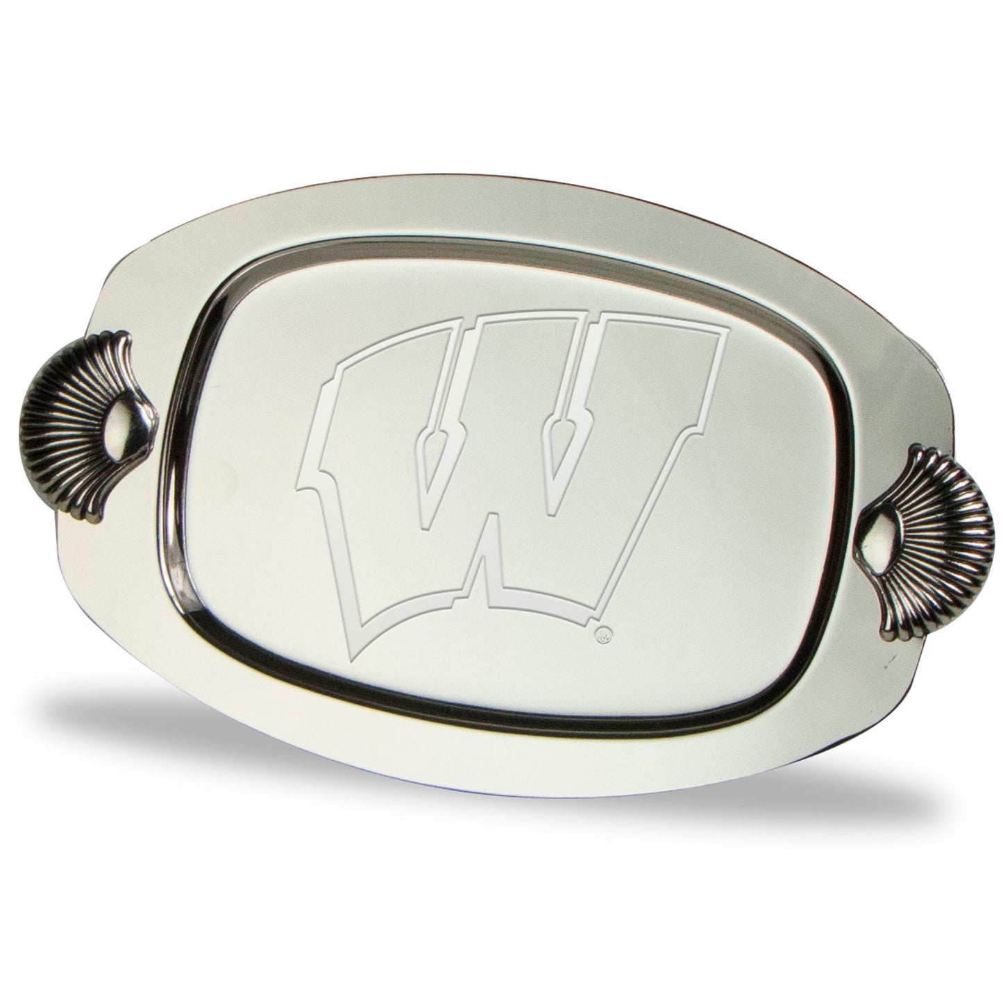 Wisconsin Badgers 7" x 4.25" Four-Piece Silver Plated Tray Set