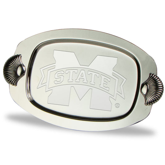 Mississippi State Bulldogs 7" x 4.25" Four-Piece Silver Plated Tray Set