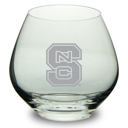 NC State Wolfpack 14.9oz. British Stemless Glass