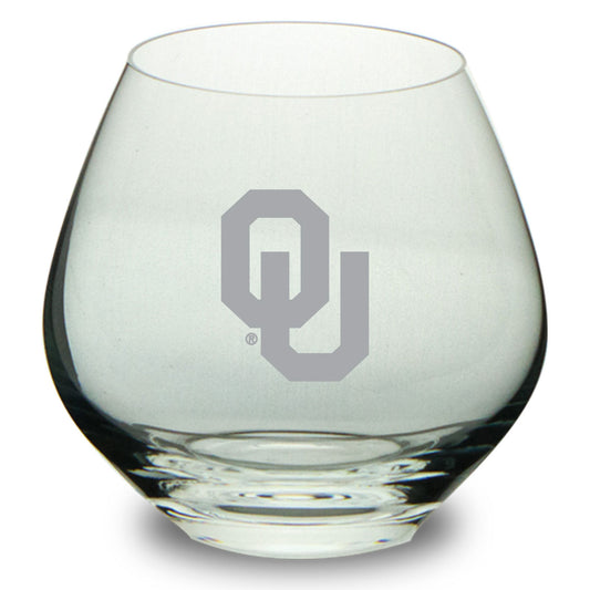 Oklahoma Sooners 14.9oz. British Stemless Glass