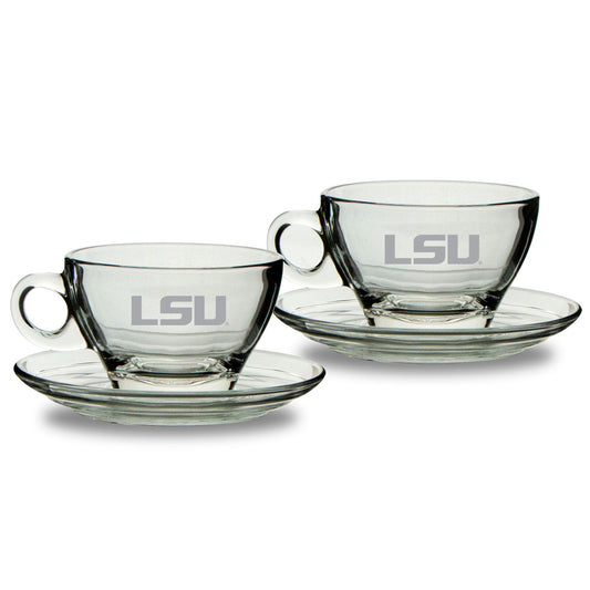 LSU Tigers 9oz. Two-Piece Café Latte Mug & Saucer Set