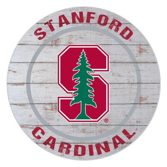 Stanford Cardinal 20'' x 20'' Indoor/Outdoor Weathered Circle Sign