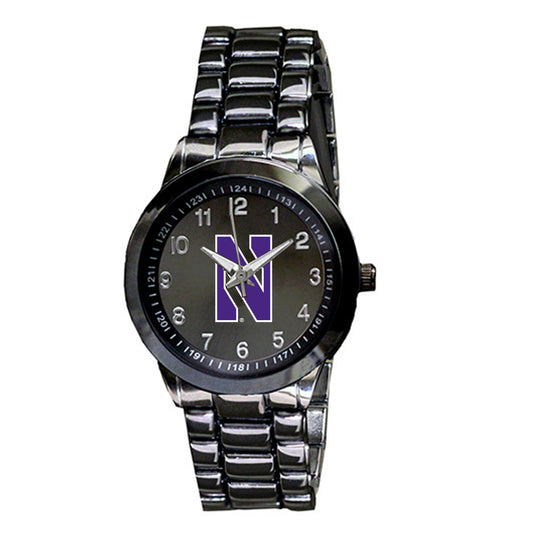 Women's  Gray Northwestern Wildcats Integris Gun Metal Stainless Steel Watch