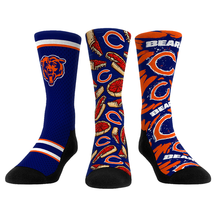 Unisex Rock Em Socks  Chicago Bears Fan Favorite Three-Pack Crew Sock Set