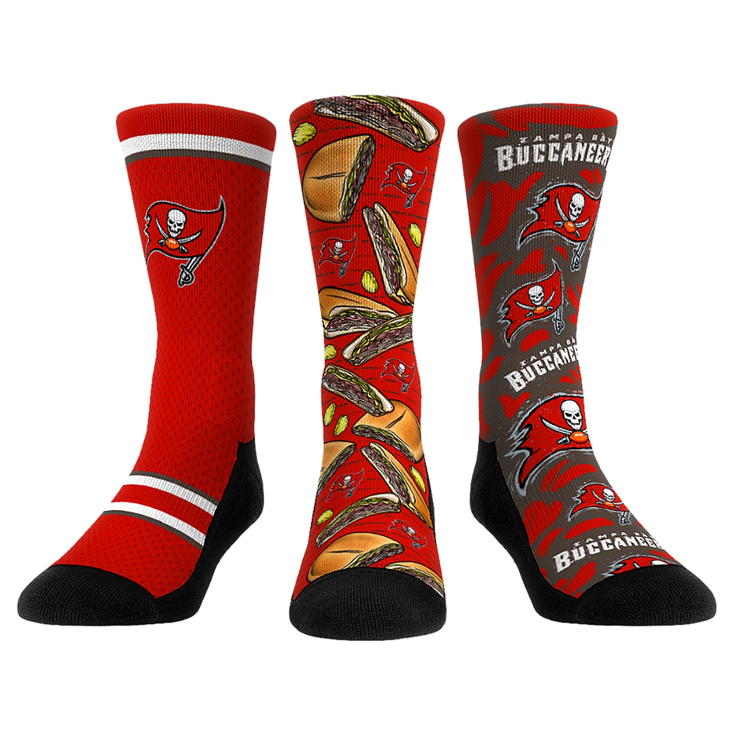 Unisex Rock Em Socks  Tampa Bay Buccaneers Fan Favorite Three-Pack Crew Sock Set