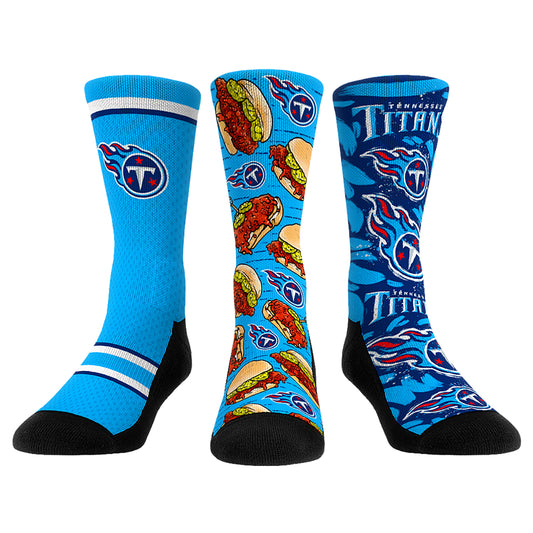 Unisex Rock Em Socks  Tennessee Titans Fan Favorite Three-Pack Crew Sock Set