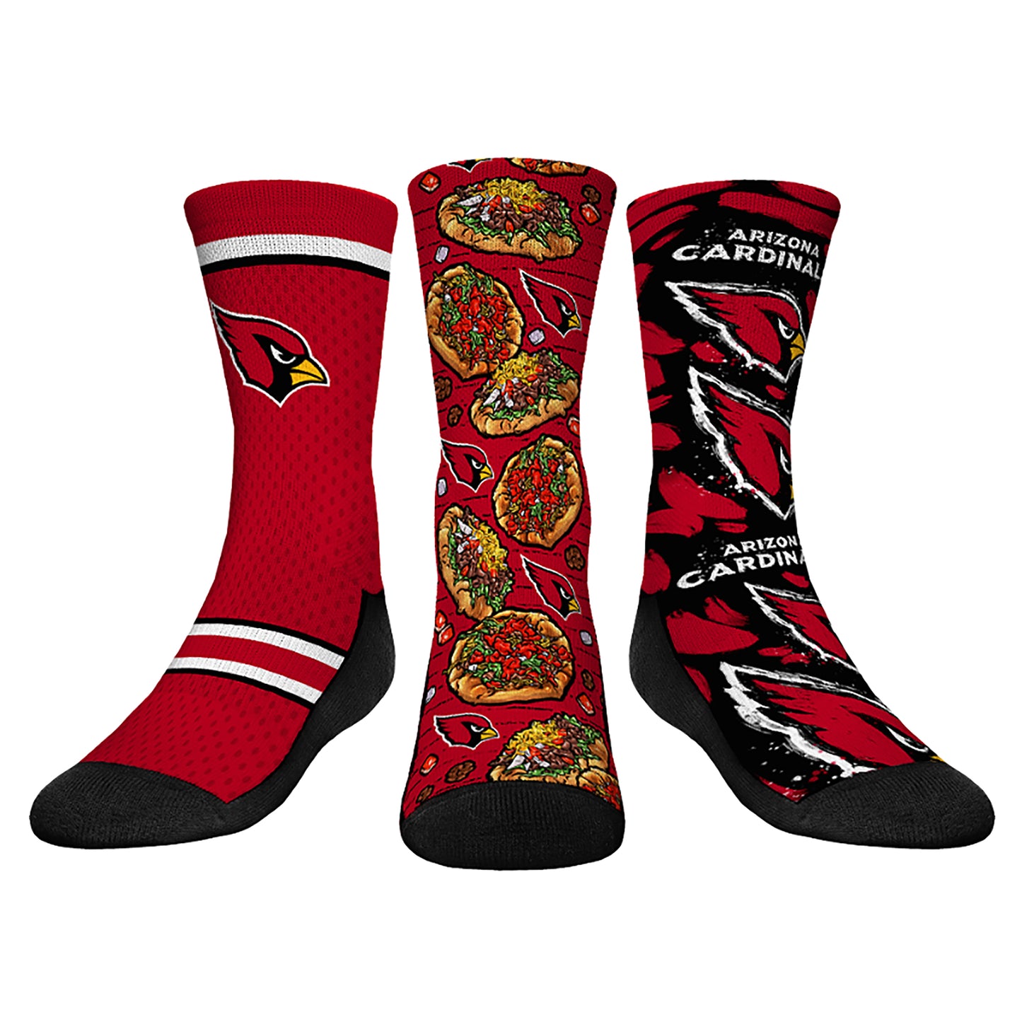 Youth Rock Em Socks  Arizona Cardinals Fan Favorite Three-Pack Crew Sock Set