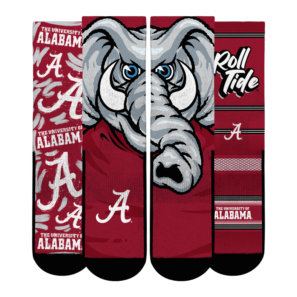 Unisex Rock Em Socks  Alabama Crimson Tide Fan Favorite Three-Pack Crew Sock Set