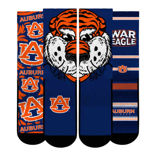 Unisex Rock Em Socks  Auburn Tigers Fan Favorite Three-Pack Crew Sock Set