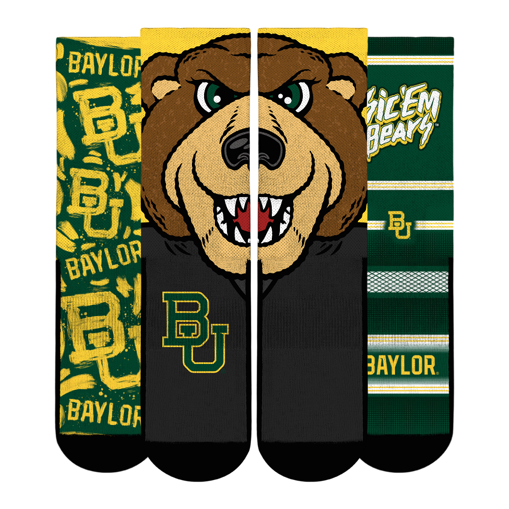 Unisex Rock Em Socks  Baylor Bears Fan Favorite Three-Pack Crew Sock Set