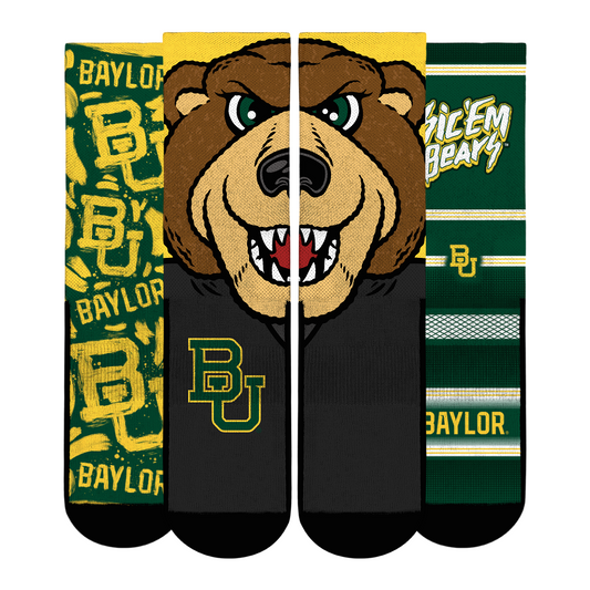 Unisex Rock Em Socks  Baylor Bears Fan Favorite Three-Pack Crew Sock Set