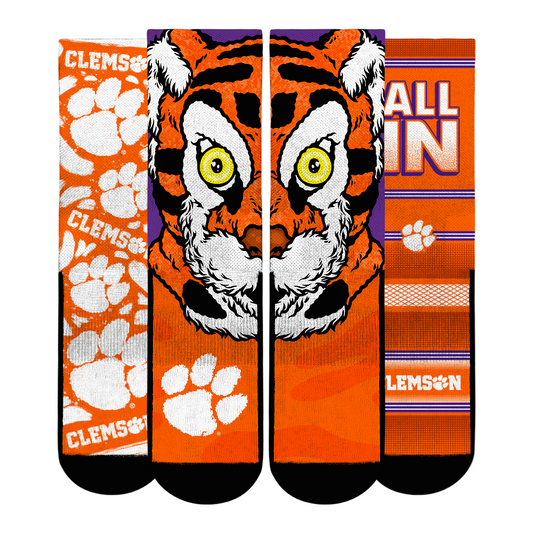 Unisex Rock Em Socks  Clemson Tigers Fan Favorite Three-Pack Crew Sock Set