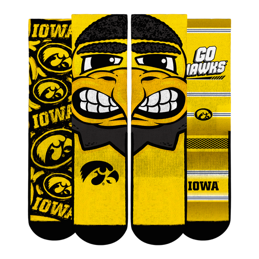 Unisex Rock Em Socks  Iowa Hawkeyes Fan Favorite Three-Pack Crew Sock Set