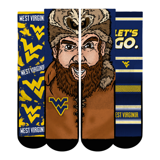 Unisex Rock Em Socks  West Virginia Mountaineers Fan Favorite Three-Pack Crew Sock Set