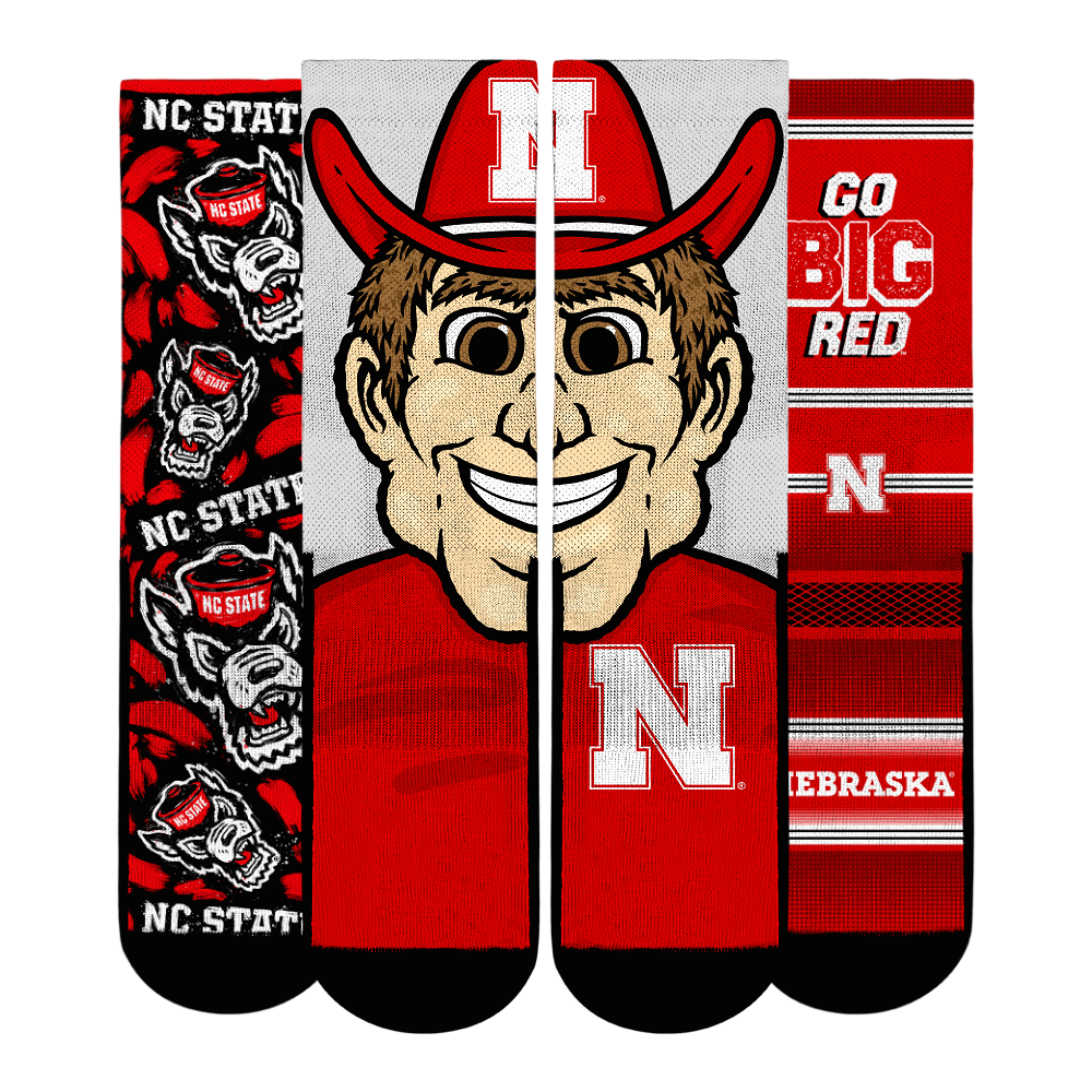 Unisex Rock Em Socks  Nebraska Huskers Fan Favorite Three-Pack Crew Sock Set