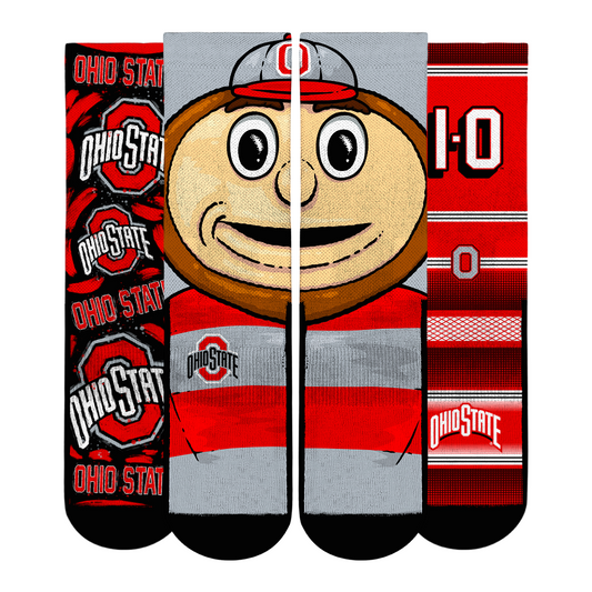 Youth Rock Em Socks  Ohio State Buckeyes Fan Favorite Three-Pack Crew Sock Set