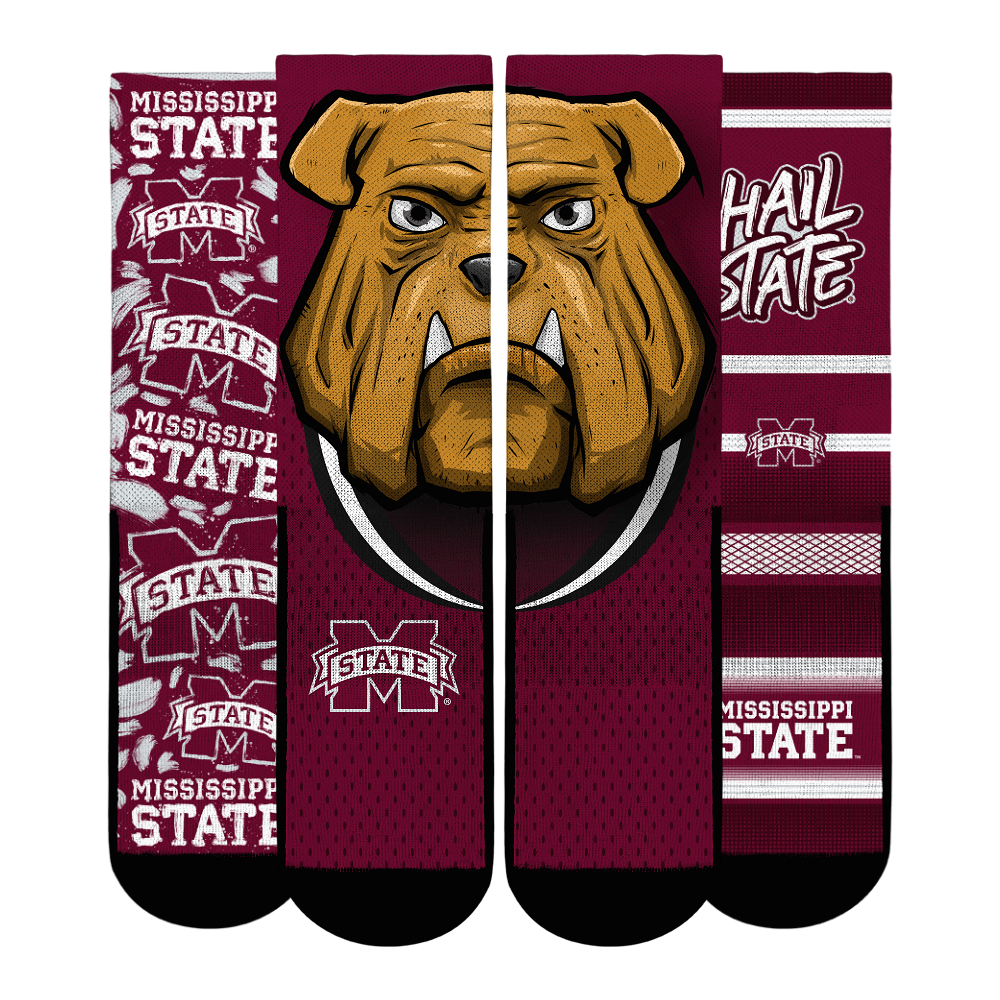 Youth Rock Em Socks  Mississippi State Bulldogs Fan Favorite Three-Pack Crew Sock Set