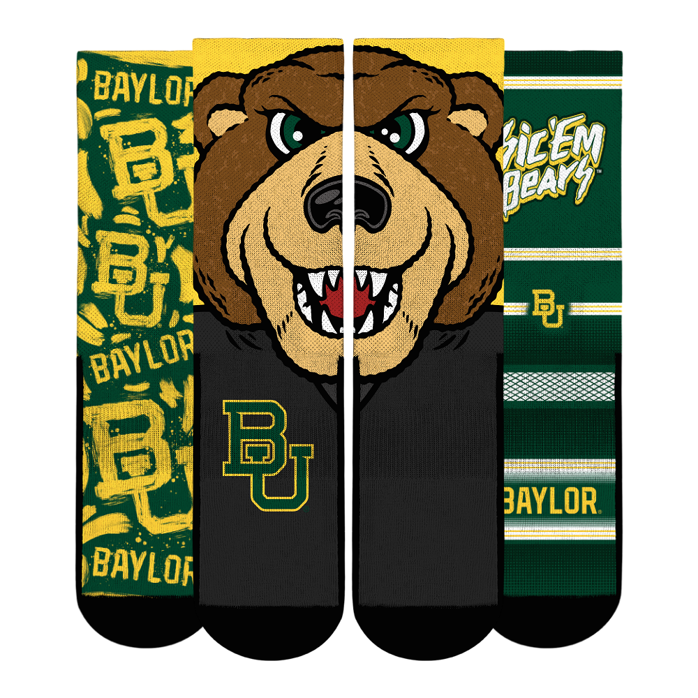 Youth Rock Em Socks  Baylor Bears Fan Favorite Three-Pack Crew Sock Set