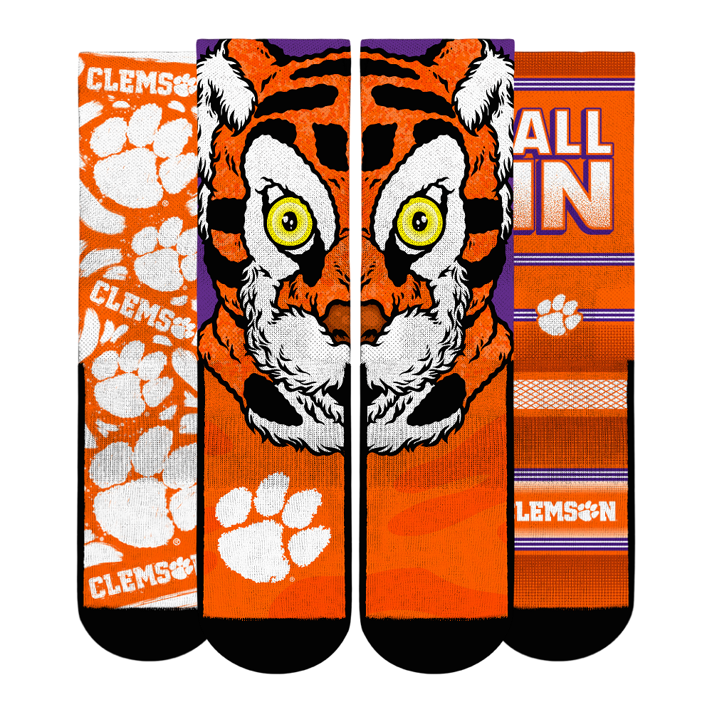 Youth Rock Em Socks  Clemson Tigers Fan Favorite Three-Pack Crew Sock Set