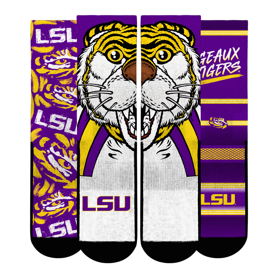 Youth Rock Em Socks  LSU Tigers Fan Favorite Three-Pack Crew Sock Set