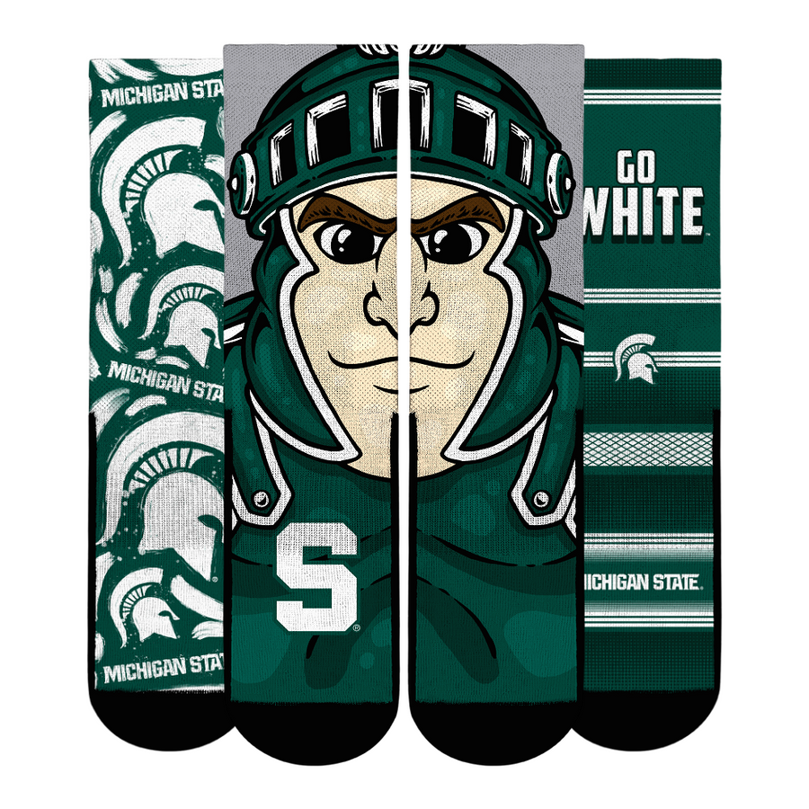 Youth Rock Em Socks  Michigan State Spartans Fan Favorite Three-Pack Crew Sock Set
