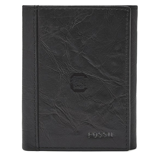 Men's Fossil  Black South Carolina Gamecocks Neel Extra Capacity Trifold Wallet